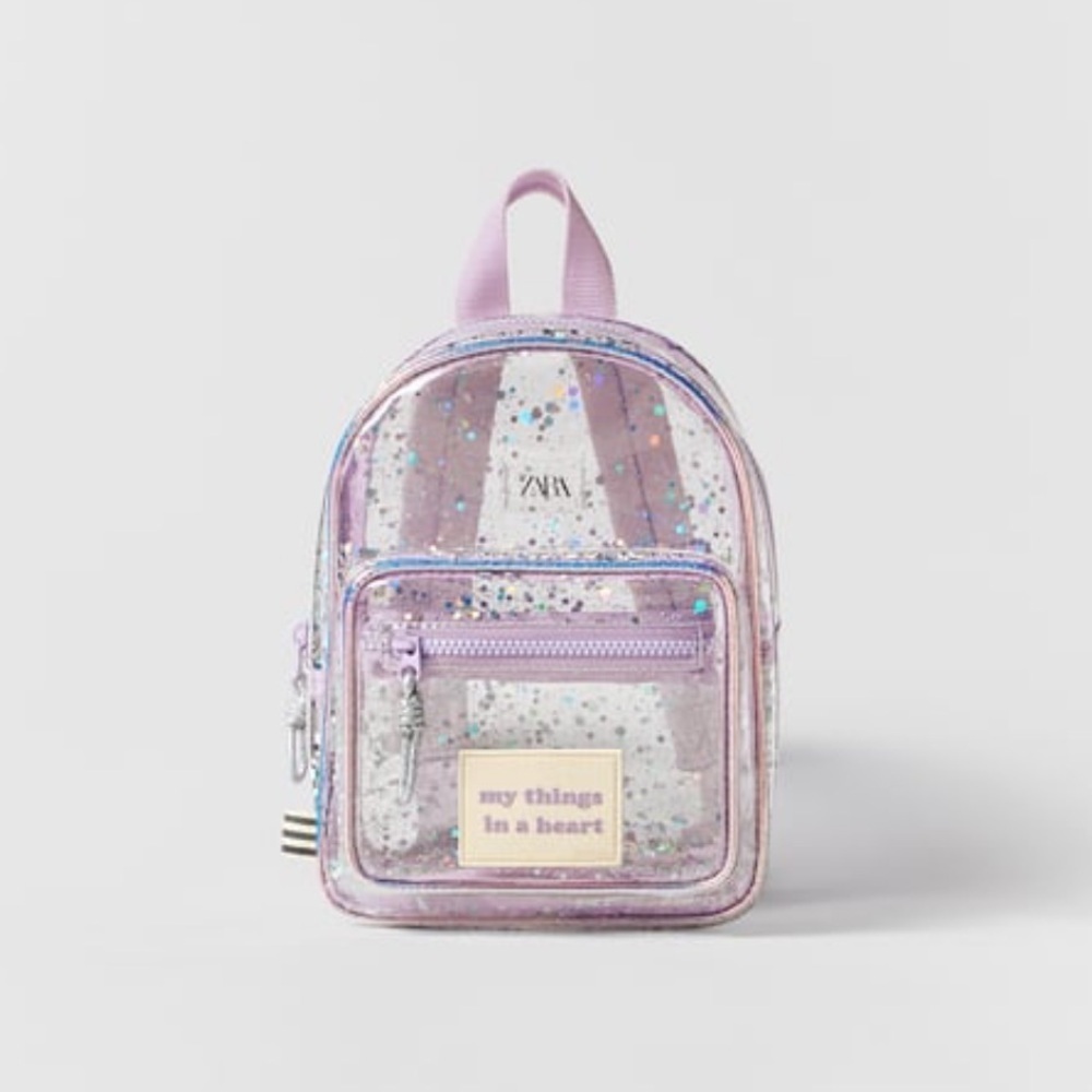 Zara Kids VINYL BACKPACK - Purple